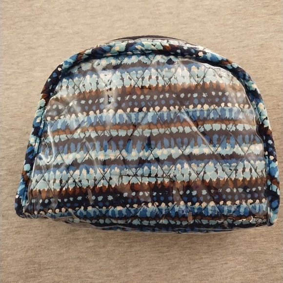 Vera Bradley Blue Floral Small Cosmetic Bag - Picture 11 of 15